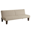 DHP Dillan Upholstered Convertible Sofa in Tan Mircrofiber