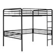 DHP Full-Size Metal Loft Bed with Ladder in Black