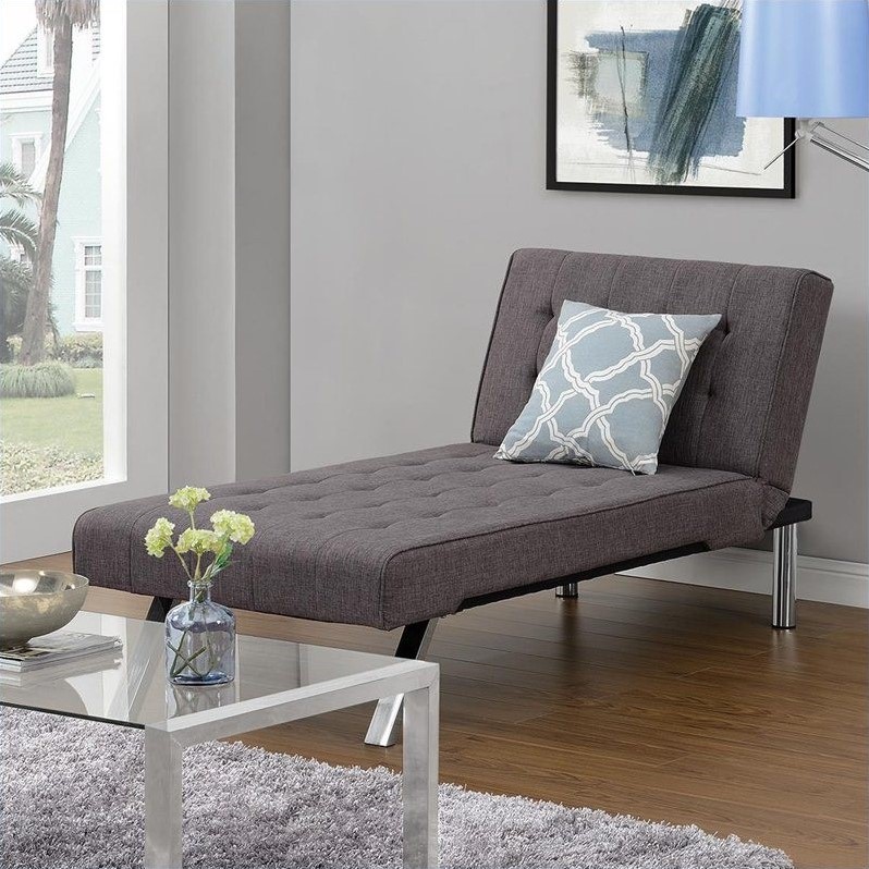 Dhp Emily Linen Chaise Lounge In Gray 2024429 - Linen Chaise Lounge Dhp Emily Linen Chaise Lounge In Gray 2024429 - Linen Chaise Lounge