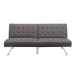 DHP Emily Convertible Linen Futon in Gray