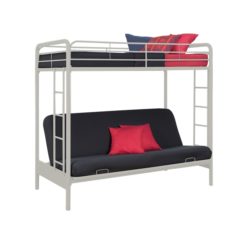 White futon best sale bunk bed