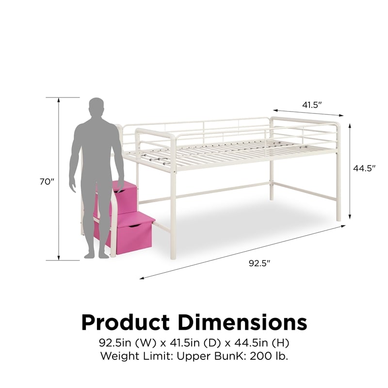 Bewley junior twin loft bed hot sale with storage