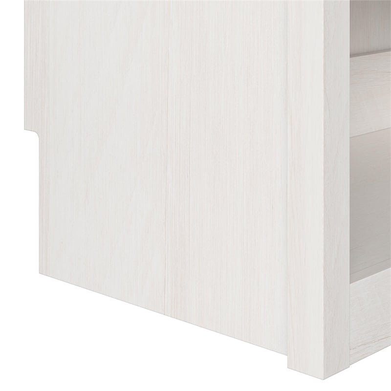 Signature Sleep Murphy Wall Bed Side Cabinet with Pullout Nightstand Ivory Oak