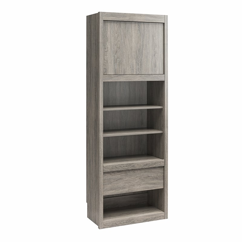 Signature Sleep Paramount Single Side Cabinet for Murphy Wall Beds in Gray Oak