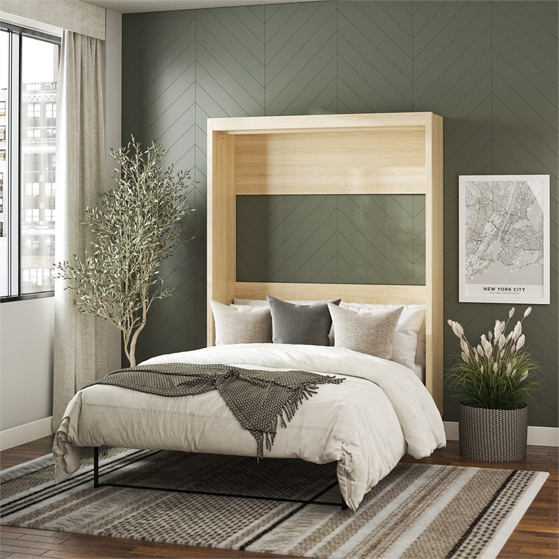 Signature Sleep Paramount Full Wall Bed in Light Oak