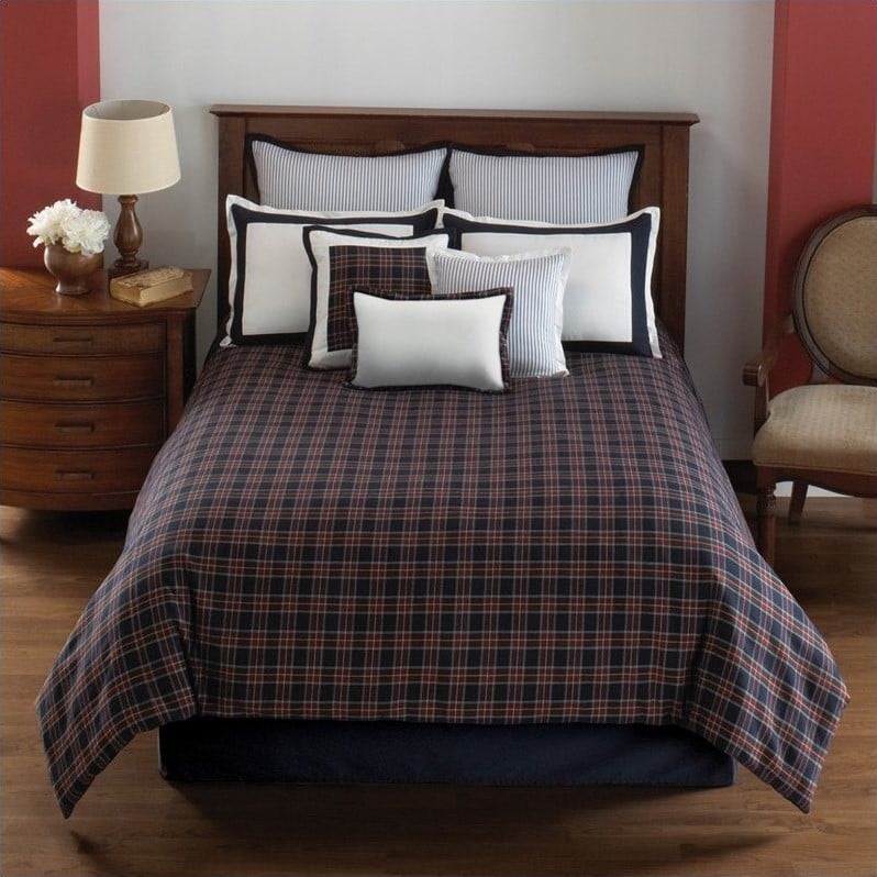 Dover Plaid 9 or 10 Piece Comforter Set in Multicolor   4304X