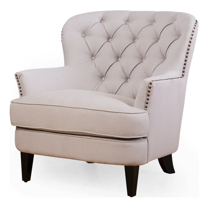 Furniture Noble House Tufted Club Chair Noble House Tafton Tufted