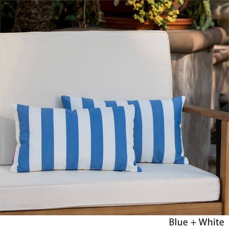 Striped rectangular shops cushions