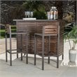 Noble House Milos Acacia Wood Bar Set in Dark Brown