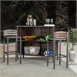 Noble House Milos Acacia Wood Bar Set in Dark Brown