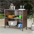 Noble House Milos Acacia Wood Bar Set in Dark Brown