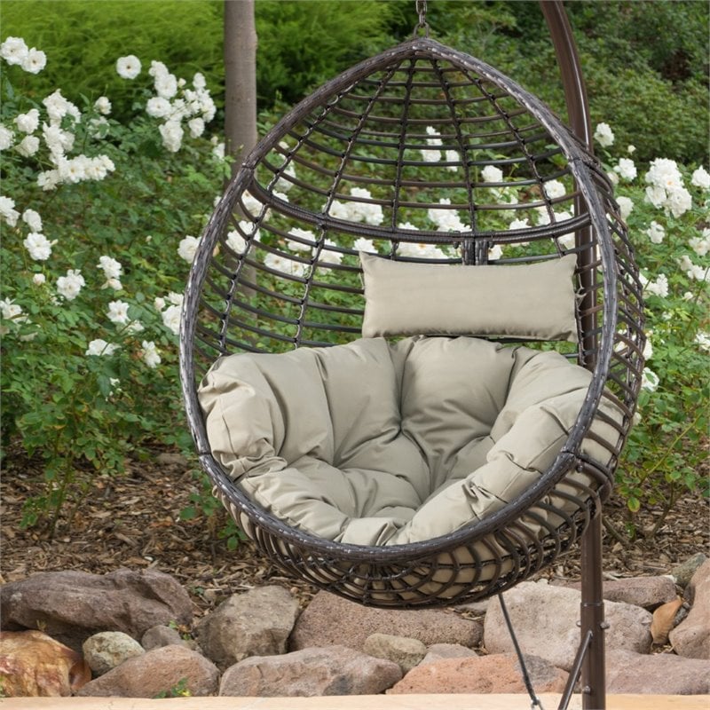 noble house outdoor wicker hanging basket chair