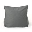 Noble House 3' Water Resistant Fabric Bean Bag Chair in Dark Gray