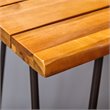 Noble House Penley Outdoor 3 Piece Acacia Wood Bar Set in Teak and Rustic Metal