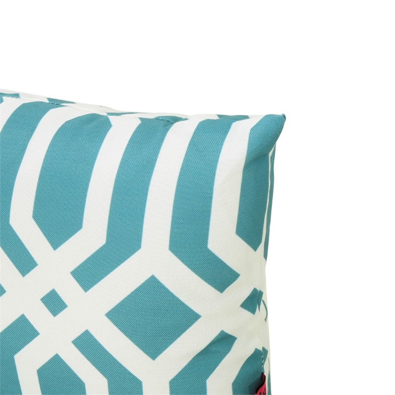 teal and cream throw pillows