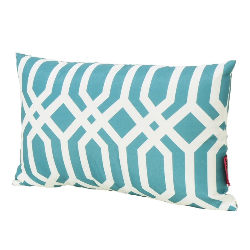 teal rectangular pillow