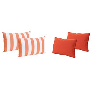 noble house coronado stripedd rectangular throw pillow (set of 4)