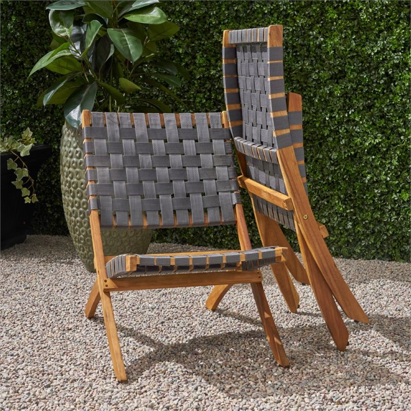 folding acacia chair