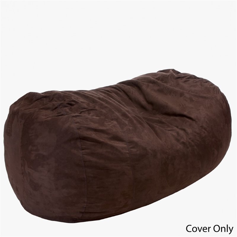 Noble House 5 ft. Midnight Blue Suede Polyester Bean Bag