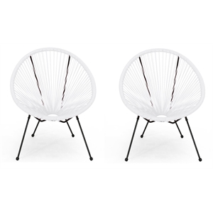 noble house anson outdoor hammock weave chair (set of 2)