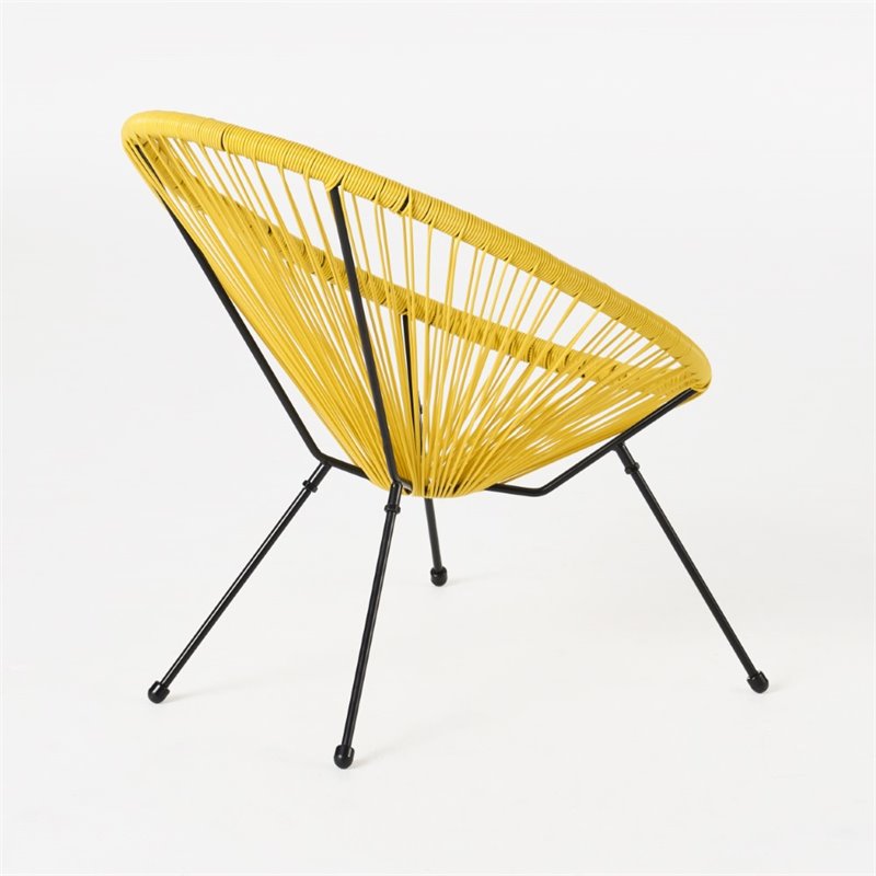 yellow hammock weave chair