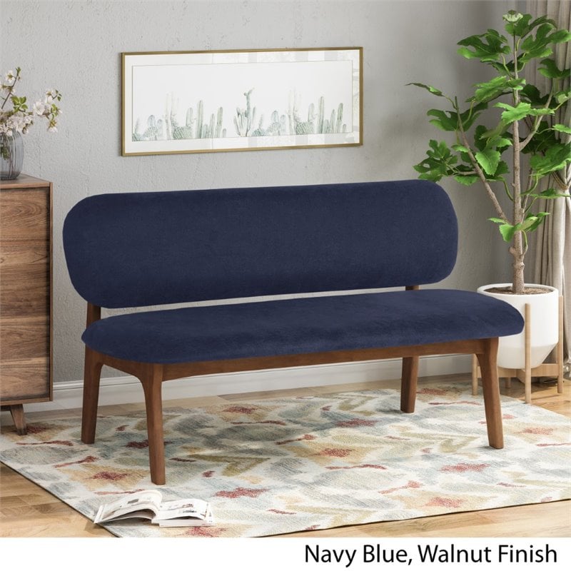 Navy best sale dining bench