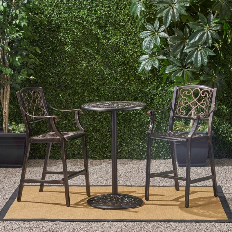 Noble House Waterbury Outdoor 3 Piece 26.75