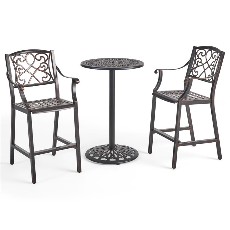 Noble House Waterbury Outdoor 3 Piece 26.75