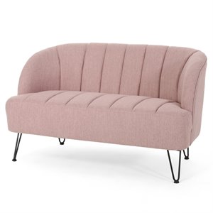 noble house lupine modern fabric loveseat with hairpin legs