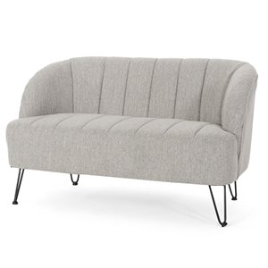 noble house lupine modern fabric loveseat with hairpin legs