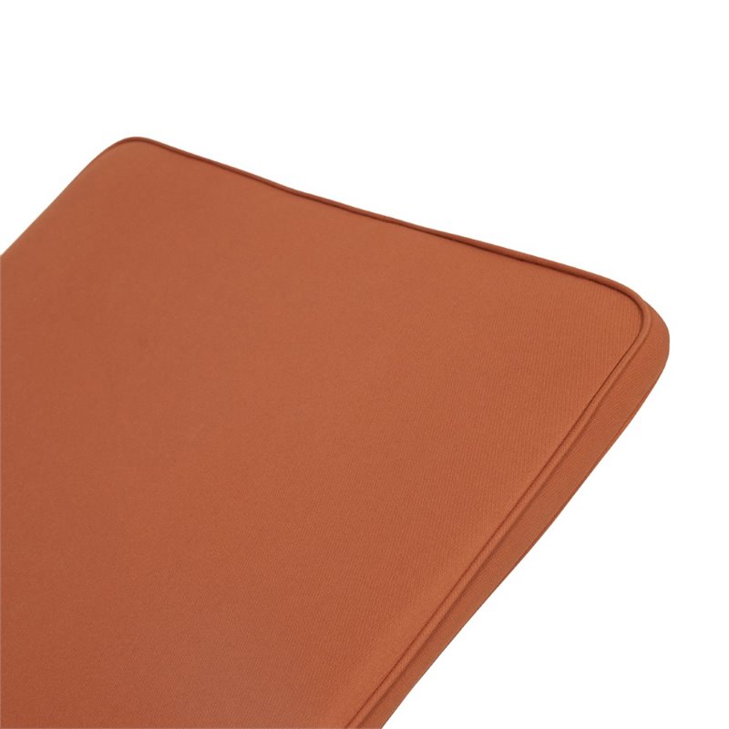 Noble House Nadine Outdoor Fabric Chaise Lounge Cushion in Rust Orange