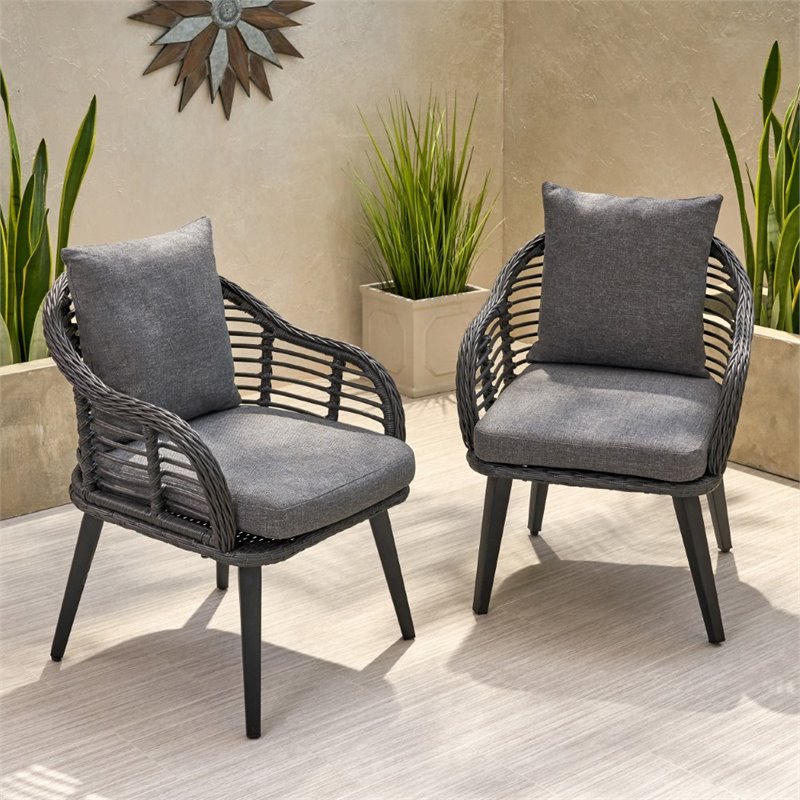 Noble House Tatiana Outdoor Wicker Club, Most Comfortable Outdoor Furniture