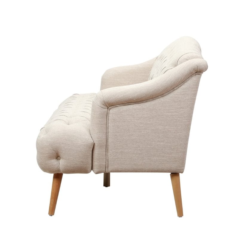 Kyoto bianca best sale cream linen chair