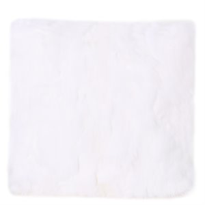 noble house barrie glam fur pillow cover in white