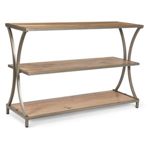 noble house kimball modern indusrial mango wood console table in natural