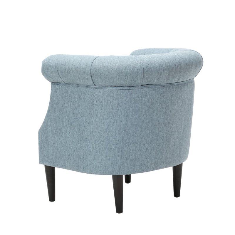 Light blue discount chair and ottoman