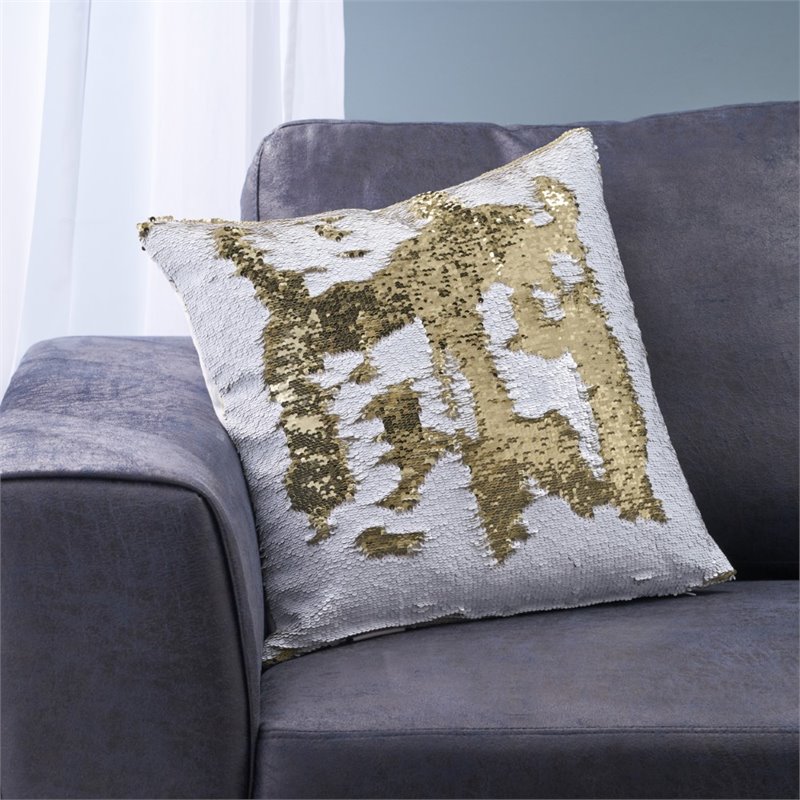 White hotsell sequin cushion