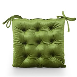 noble house foxhall tufted velvet dining chair cushion in sage