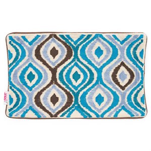 noble house alfrey modern fabric throw pillow cover in teal and black