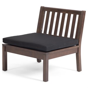 noble house caswell outdoor acacia wood club chair (set of 2)