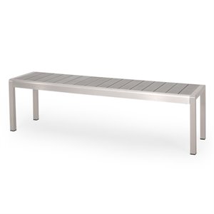 noble house cape coral outdoor aluminum dining bench