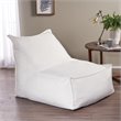 Noble House 3' Indoor Water Resistant Fabric Bean Bag Chair in White