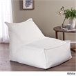 Noble House 3' Indoor Water Resistant Fabric Bean Bag Chair in White