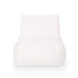 Noble House 3' Indoor Water Resistant Fabric Bean Bag Chair in White