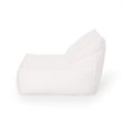 Noble House 3' Indoor Water Resistant Fabric Bean Bag Chair in White