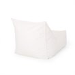 Noble House 3' Indoor Water Resistant Fabric Bean Bag Chair in White
