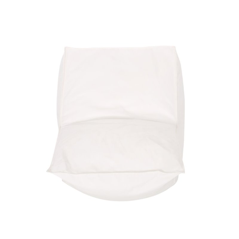 Noble House 3' Indoor Water Resistant Fabric Bean Bag Chair in White