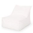 Noble House 3' Indoor Water Resistant Fabric Bean Bag Chair in White