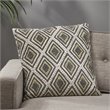 Noble House Alneta Cotton Pillow Cover in Gray and Off White