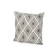 Noble House Alneta Cotton Pillow Cover in Gray and Off White